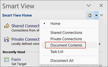 Home icon Document Contents